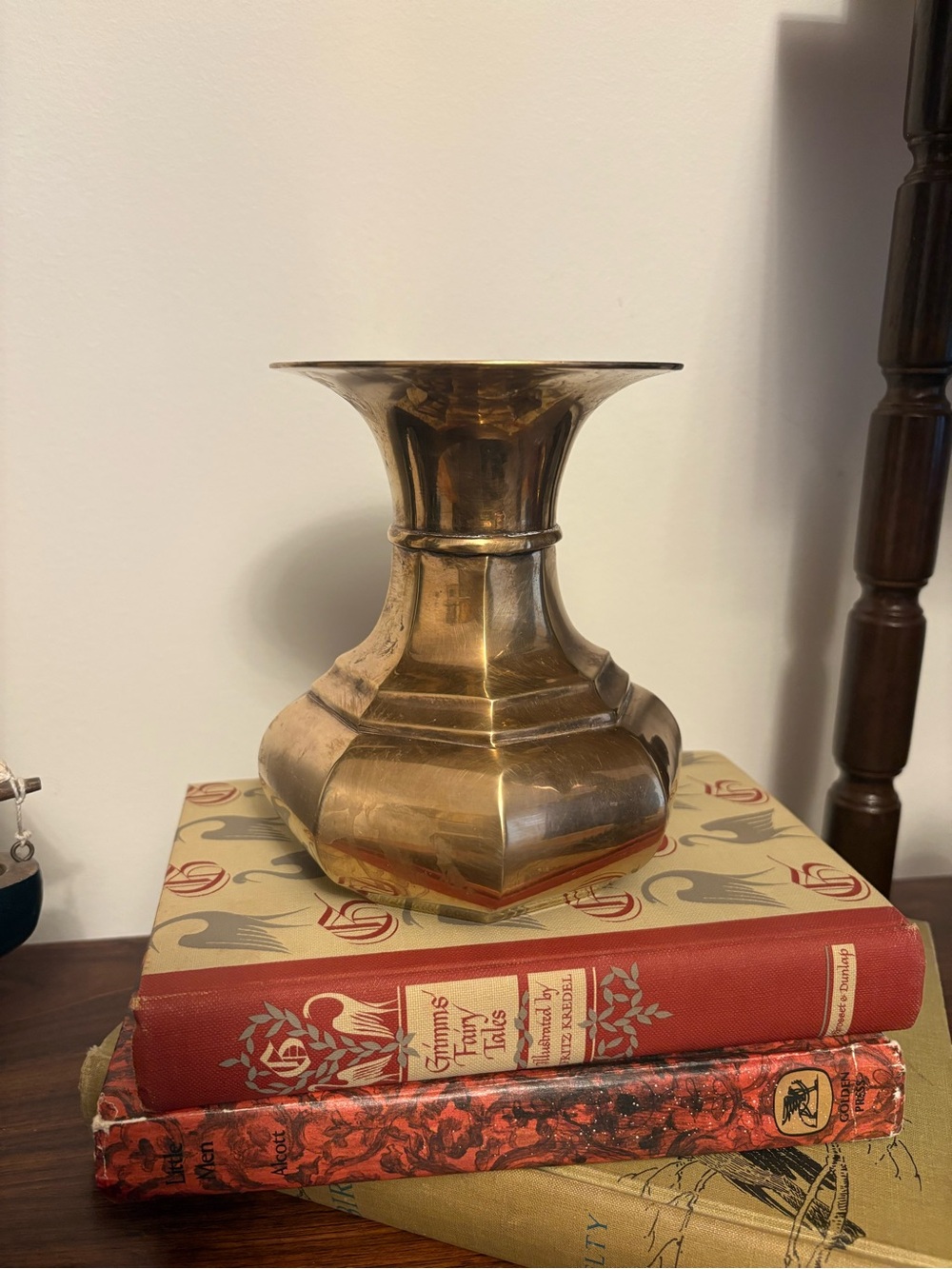 Vintage Solid Brass Vase
